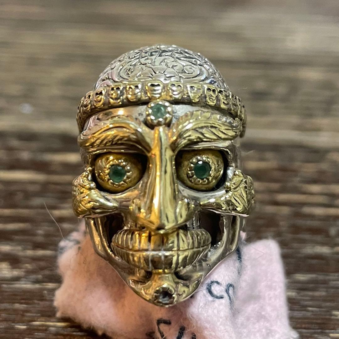 Null. 様　ソカロ　TIBETAN MONK SKULL RING 925