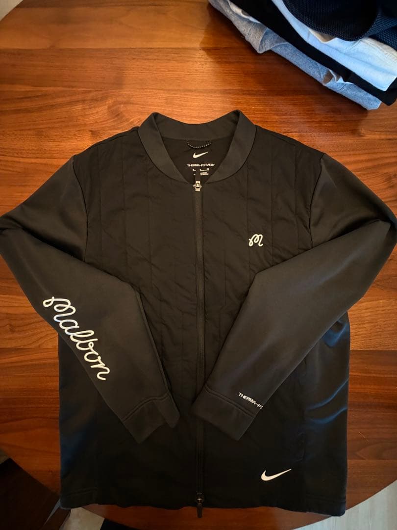 MALBON NIKE コラボ　GOLFブラック ナイロンジャケット Sneaker Politics