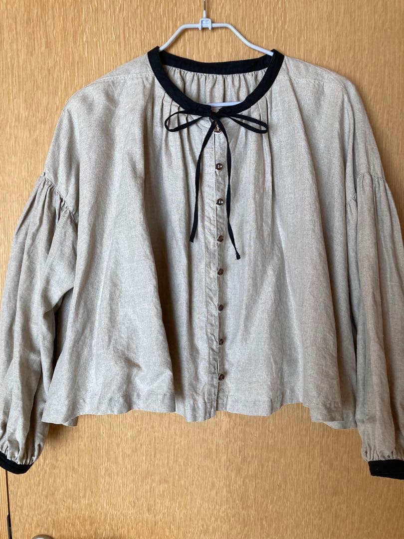 【本日中値下げ】ネストローブ nest Robe リネンショートスモックブラウス