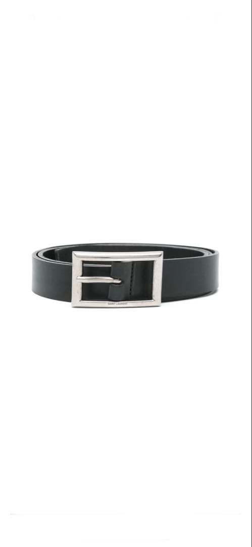 Saint Laurent ロゴエングレーブ レザーベルト