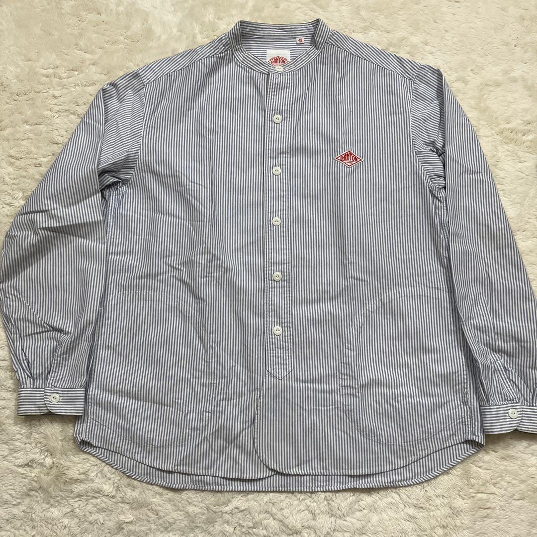 DANTON ダントン オックスフォード バンドカラー長袖シャツ 42 - メルカリ