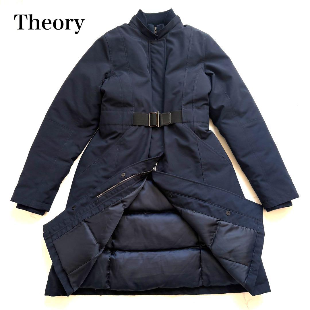 未使用級 セオリー ダウンコート 定価11万円 S ネイビー