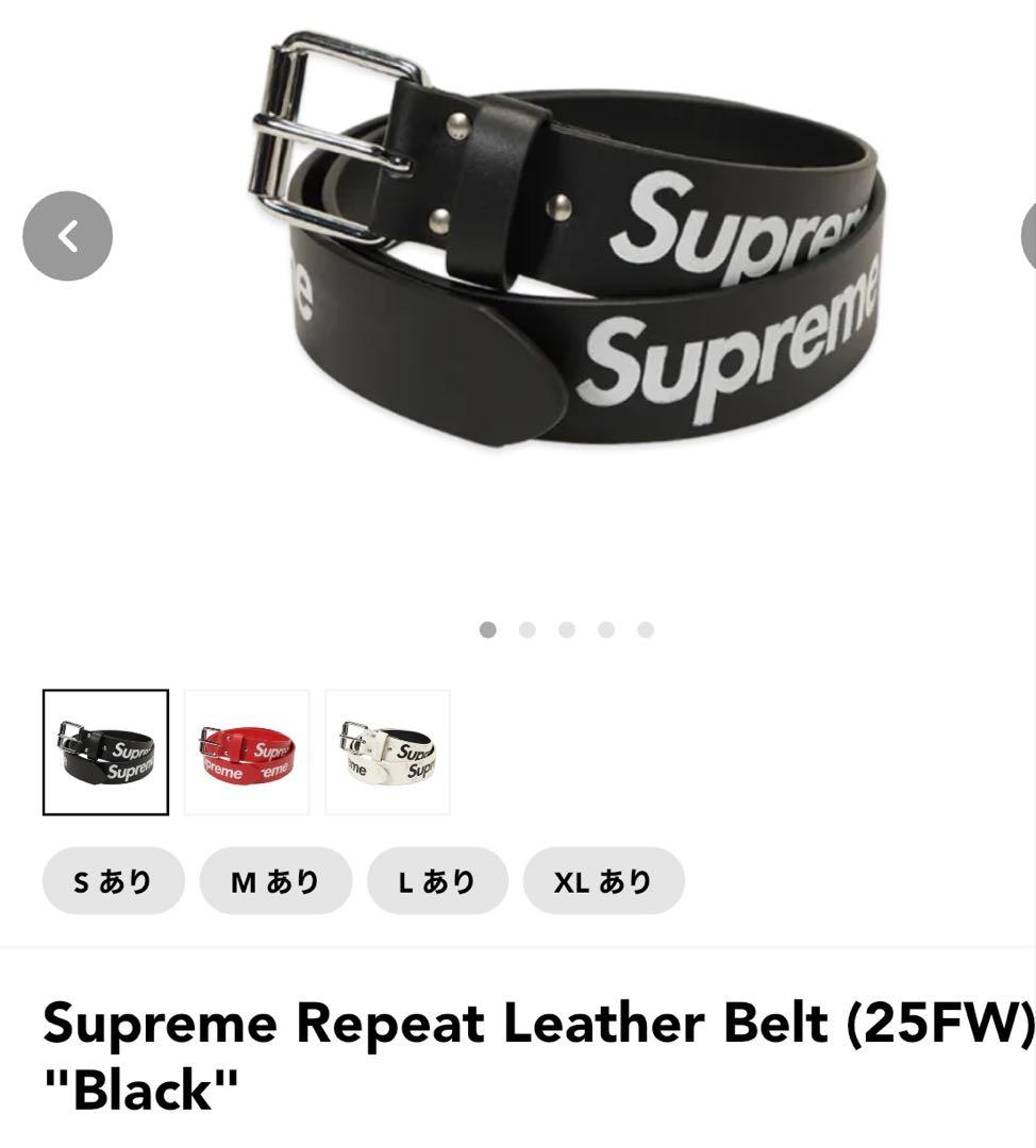 25fw Repeat Leather Belt Floral L 黒