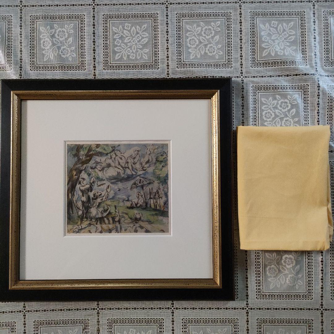 ポール セザンヌ　銅版画『昇天』1923年製作、ウコン布＆共箱付