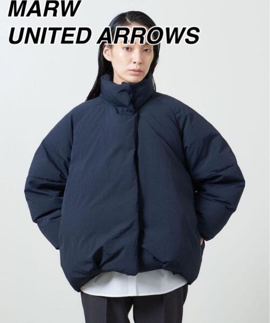 マルゥユナイテッドアローズ ナイロンダウンジャケット アボカドダウン