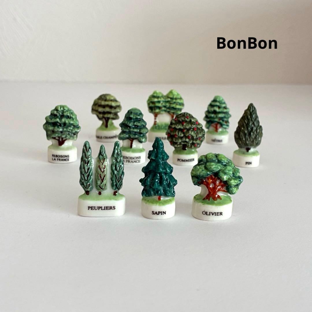 フランスの樹木　フェーブ　ヴィンテージ　フランス　陶器　ミニチュア　置物