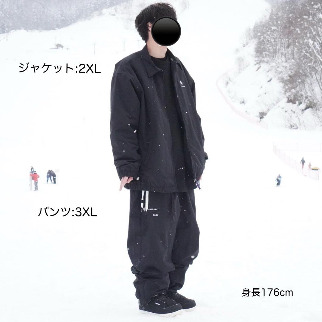 スノーボードウェアセット 2XL/3XL 黒