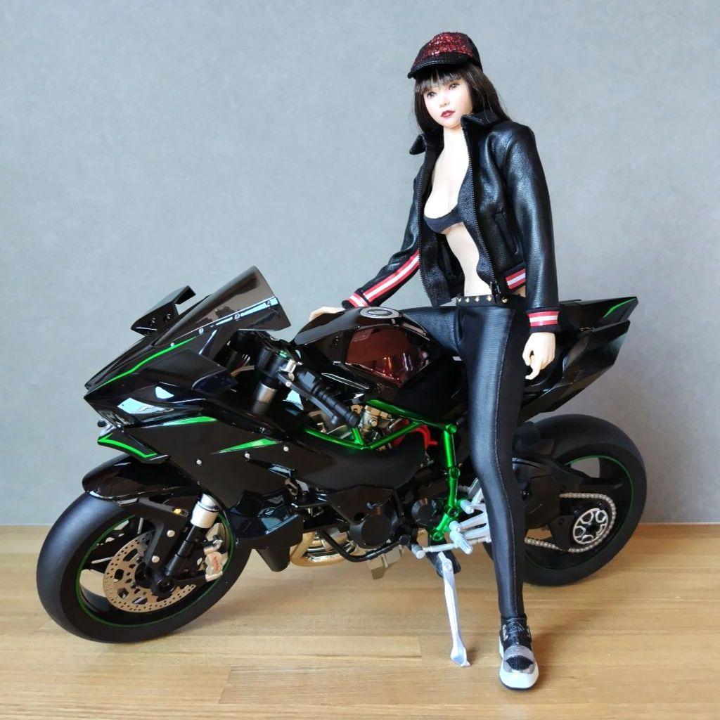 Kawasaki Ninja H2R 1/6 合金バイクモデル 可動フィギュア付 - メルカリ
