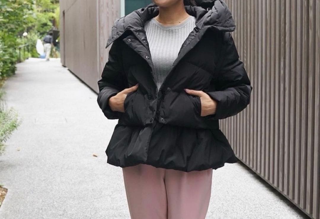 極美品TREFLE+1 トレフル 4wayダウンジャケット黒 01サイズゆったり