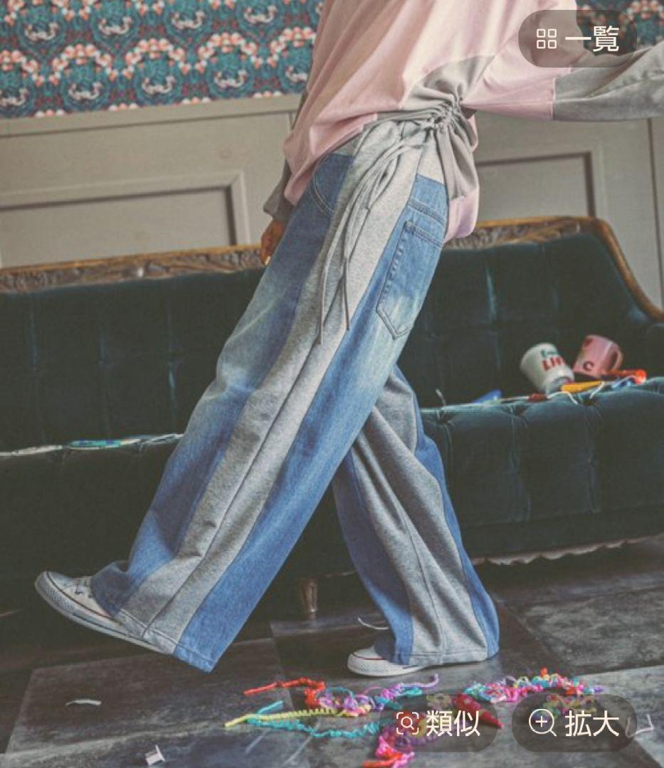 新品未使用MODE NORM CORE モードノーム デニムパッチワークパンツＬ