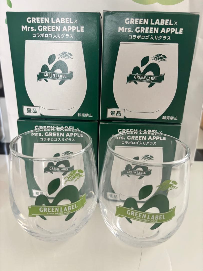 GREEN LABEL x Mrs. GREEN APPLE グラス 4個セット - メルカリ