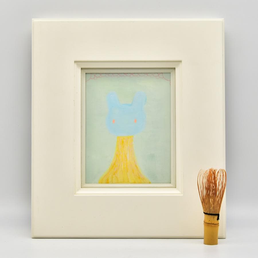 宮田裕美詠 うさ・ピンクの目 0号アクリル絵具キャンパス グラフィックデザイナー