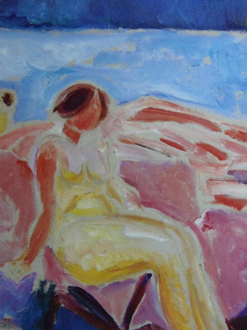 ムンク、『真夏 II』、希少な画集より、新品高級額・額装付