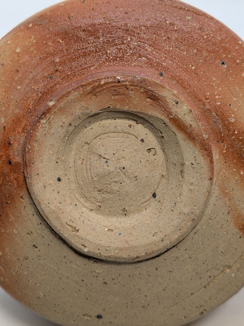 初代森陶岳 備前焼 緋襷茶盌 合箱合布 折松葉印 抹茶碗 抹茶茶碗