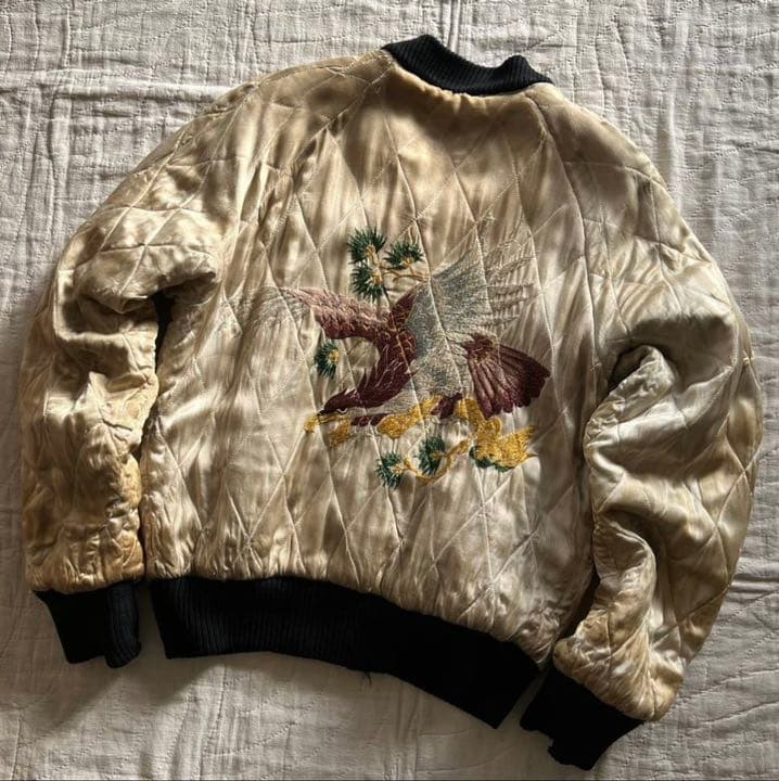 50's スカジャン 顔虎 ガントラ刺繍 スーベニア ビンテージ