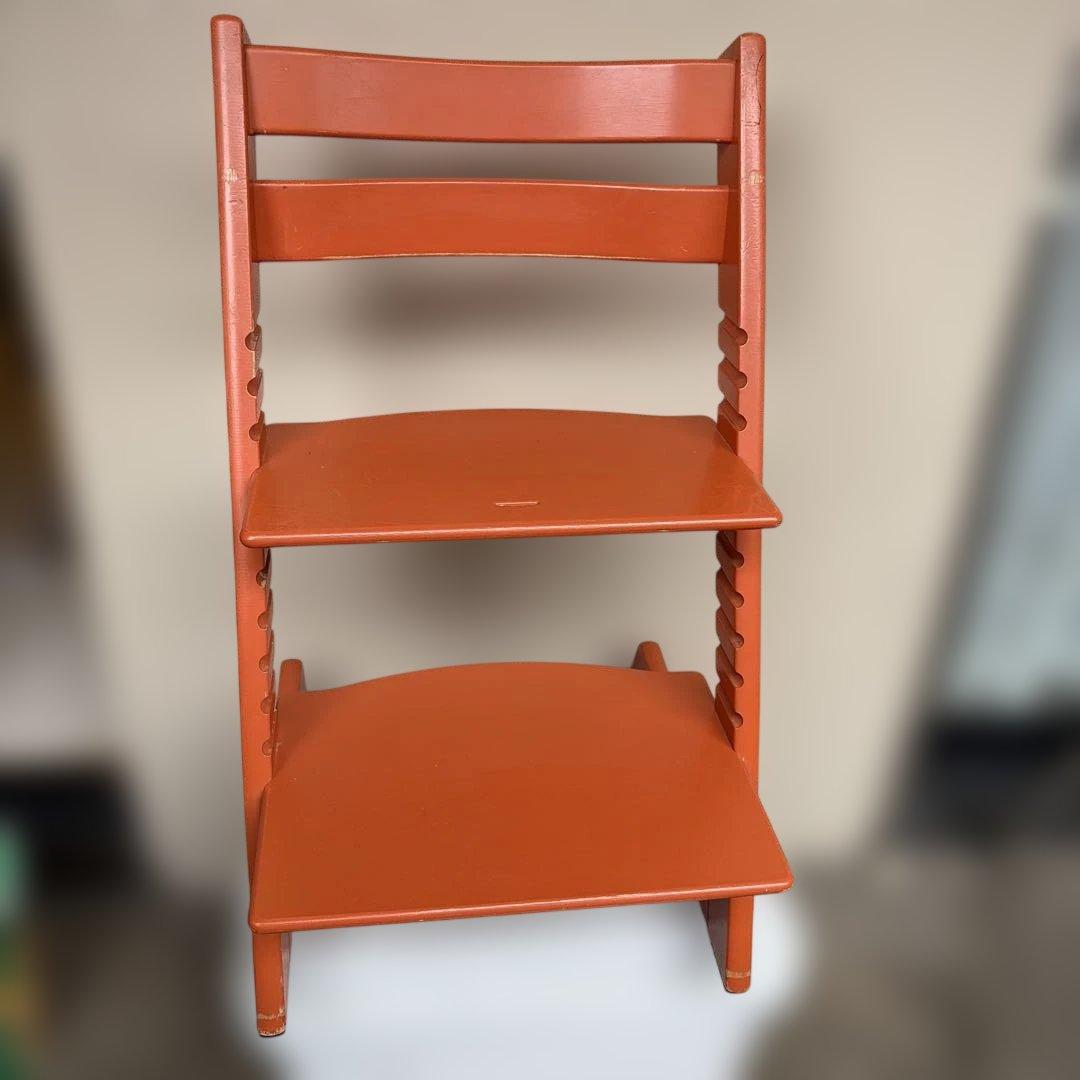 オレンジ ベビーチェア 2段式 ストッケ トリップトラップ - メルカリ