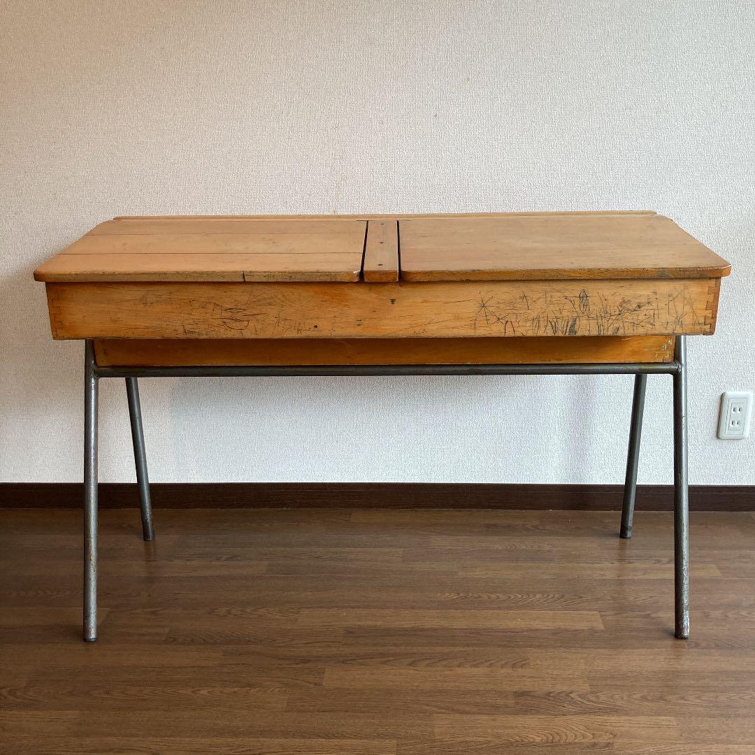 てきぱき　イギリス　ヴィンテージ　スクールデスク