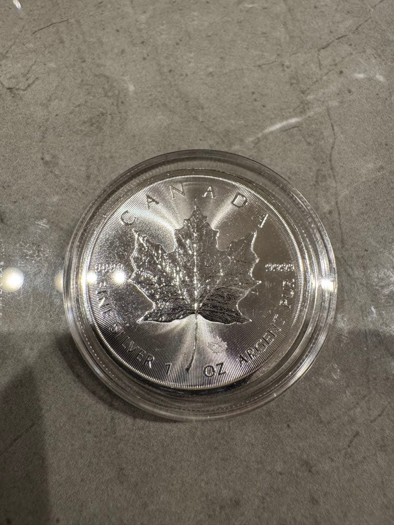 カナダ 2025年 メイプルリーフ銀貨 5ドル