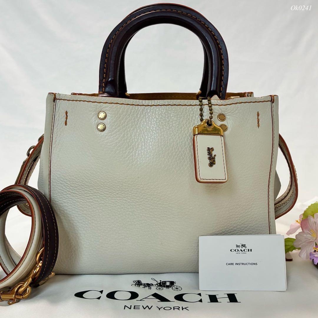 【美品】コーチ 20315 ローグ 25 グラブタン 3way ハンドバッグ