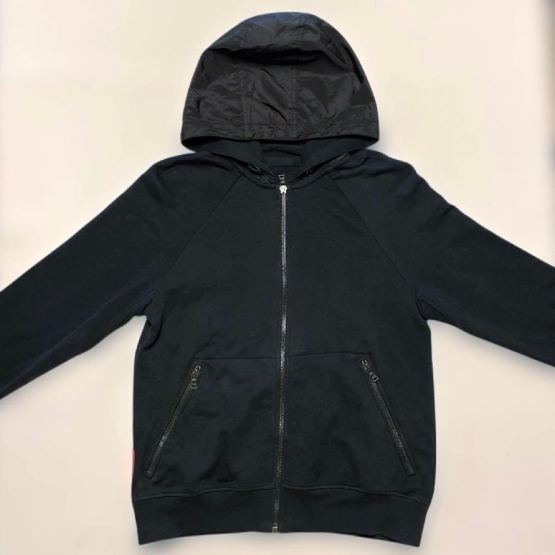 【良品】PRADA SPORT プラダスポーツ パーカー ジャージ ブラック S