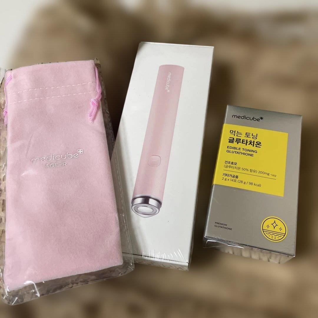 【値下げ】1/31もんちっちmedicube 美顔器 ピンク 新品未開封