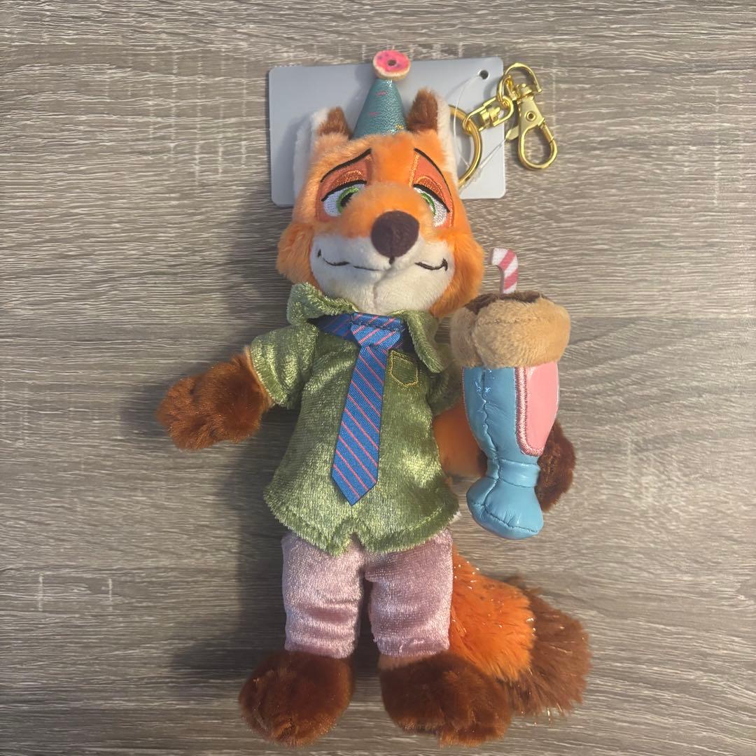 ディズニーストア ズートピア 10周年 ぬいぐるみキーホルダー ニック