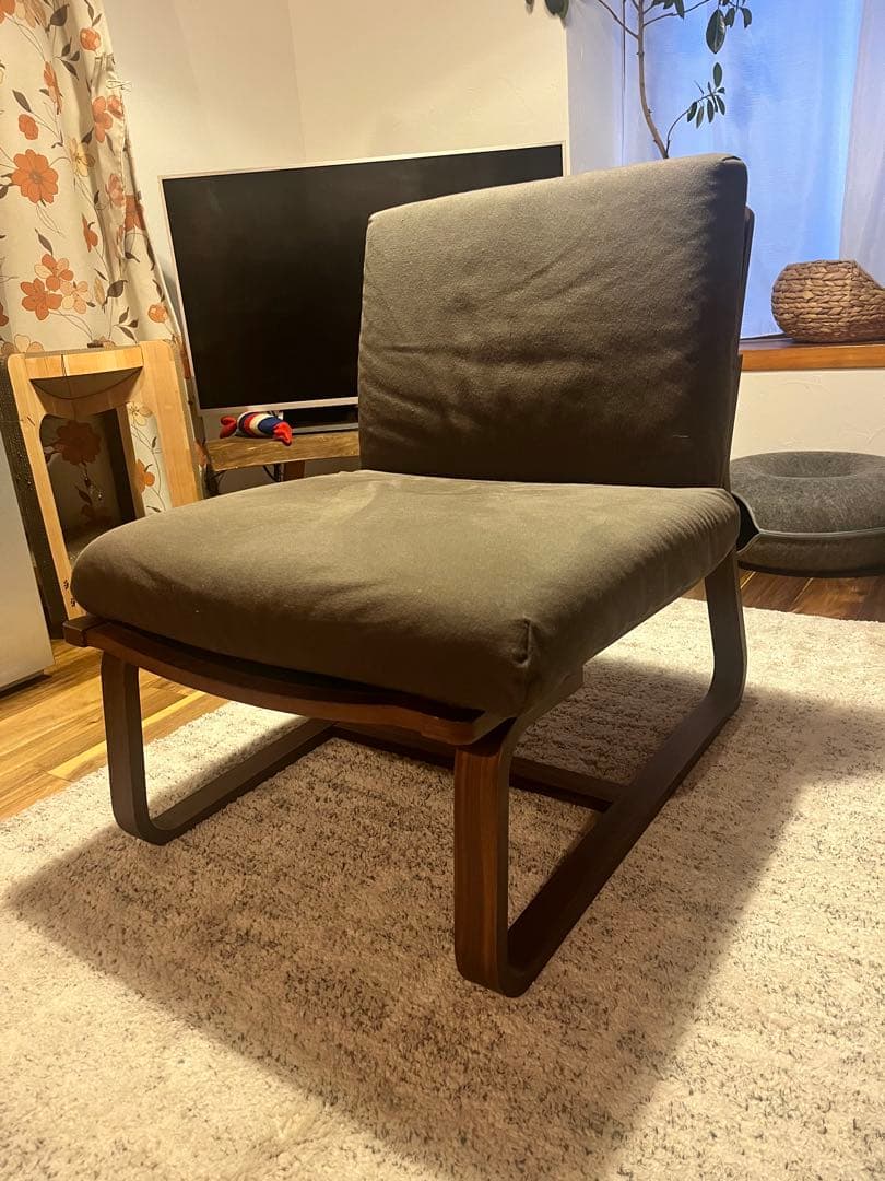 無印商品　シングルダイニングソファ　オーク