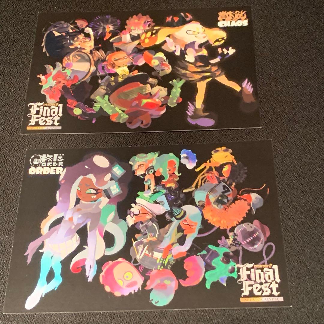 スプラトゥーン2 Splatoon ファイナルフェス ポストカード 全2種類