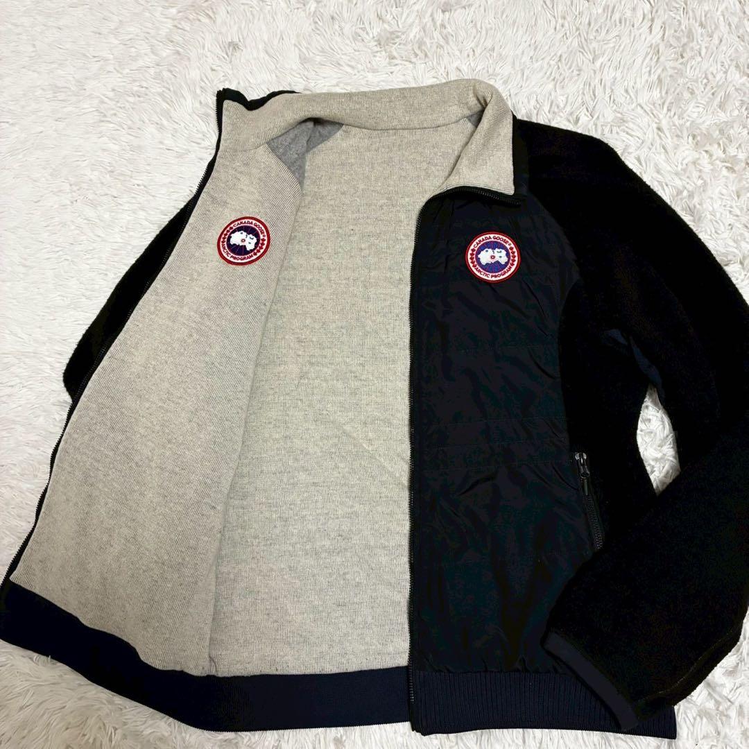 L/リバーシブル⭐️カナダグース グラフトン　ボアジャケット　フリース　紺　グレー