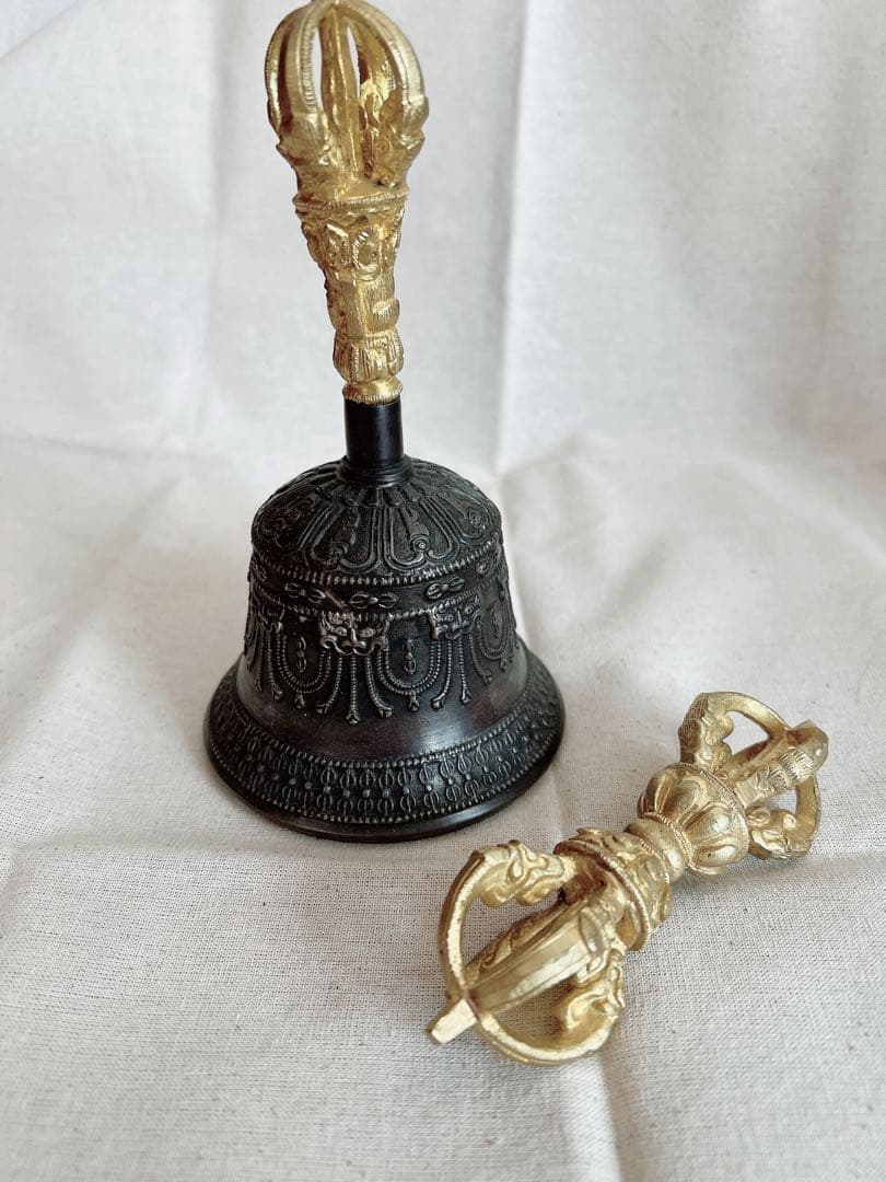 ☆チベタンベル&ドルジェset 大 ハイクオリティ チベット密教法具☆