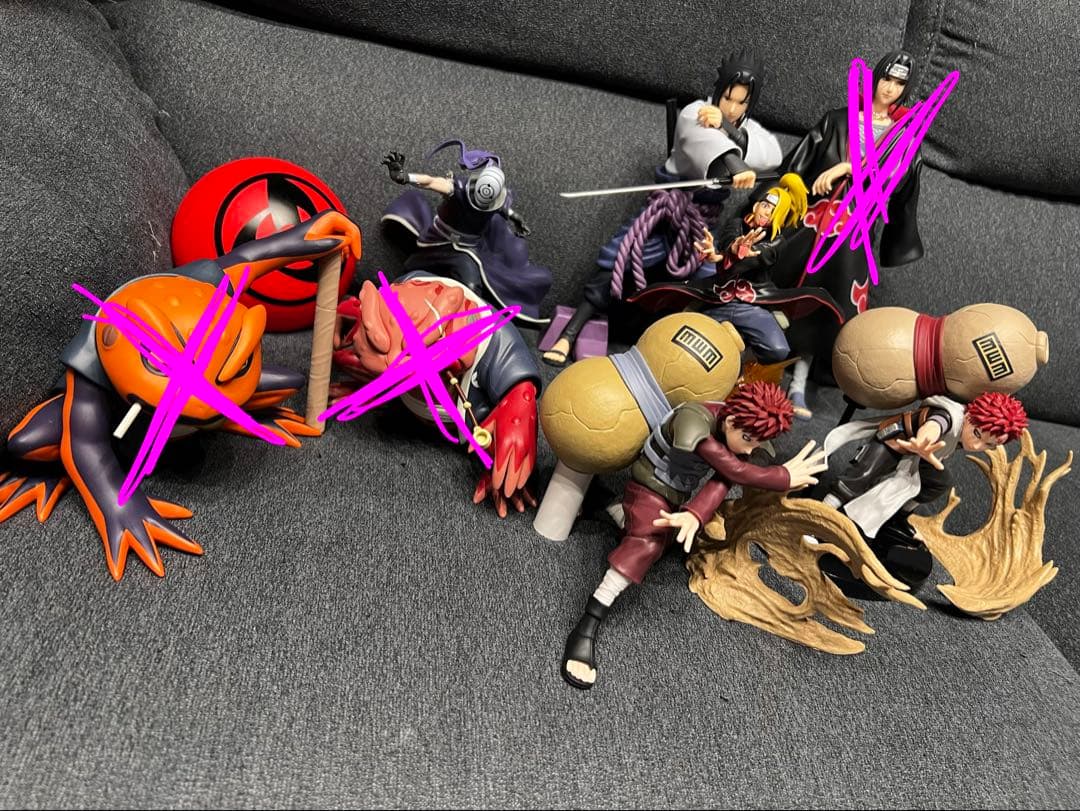 ナルト　NARUTO フィギュア　まとめ売り　ガマブン太　我愛羅　サスケ　イタチ