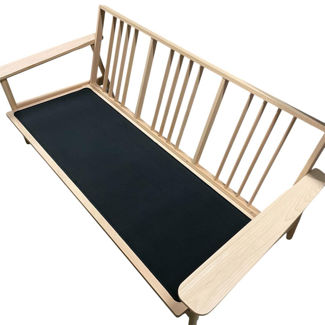 美品】カリモク ソファ WD4303 長椅子 3人掛け ブナ 平織布地 - メルカリ