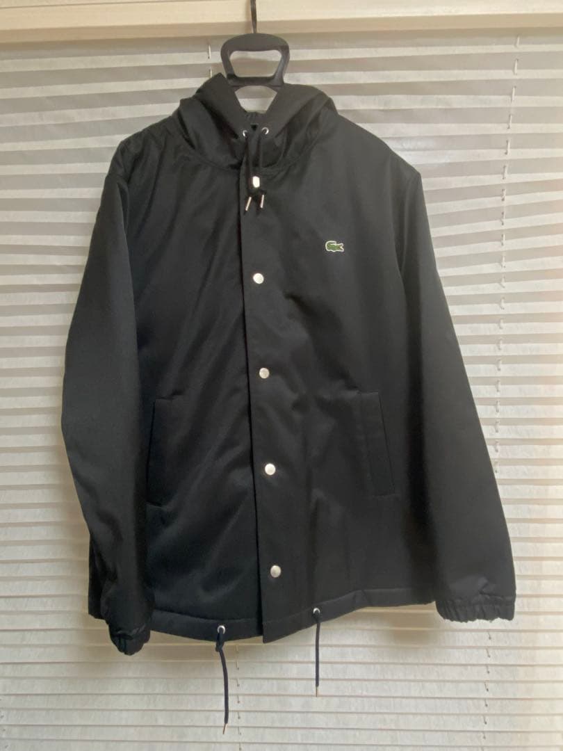 ミリオ　ラコステ　コート　ダウン　新古品　フード　ブラック　XL