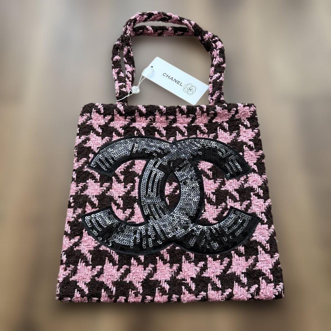 CHANEL ツイードトートバッグ