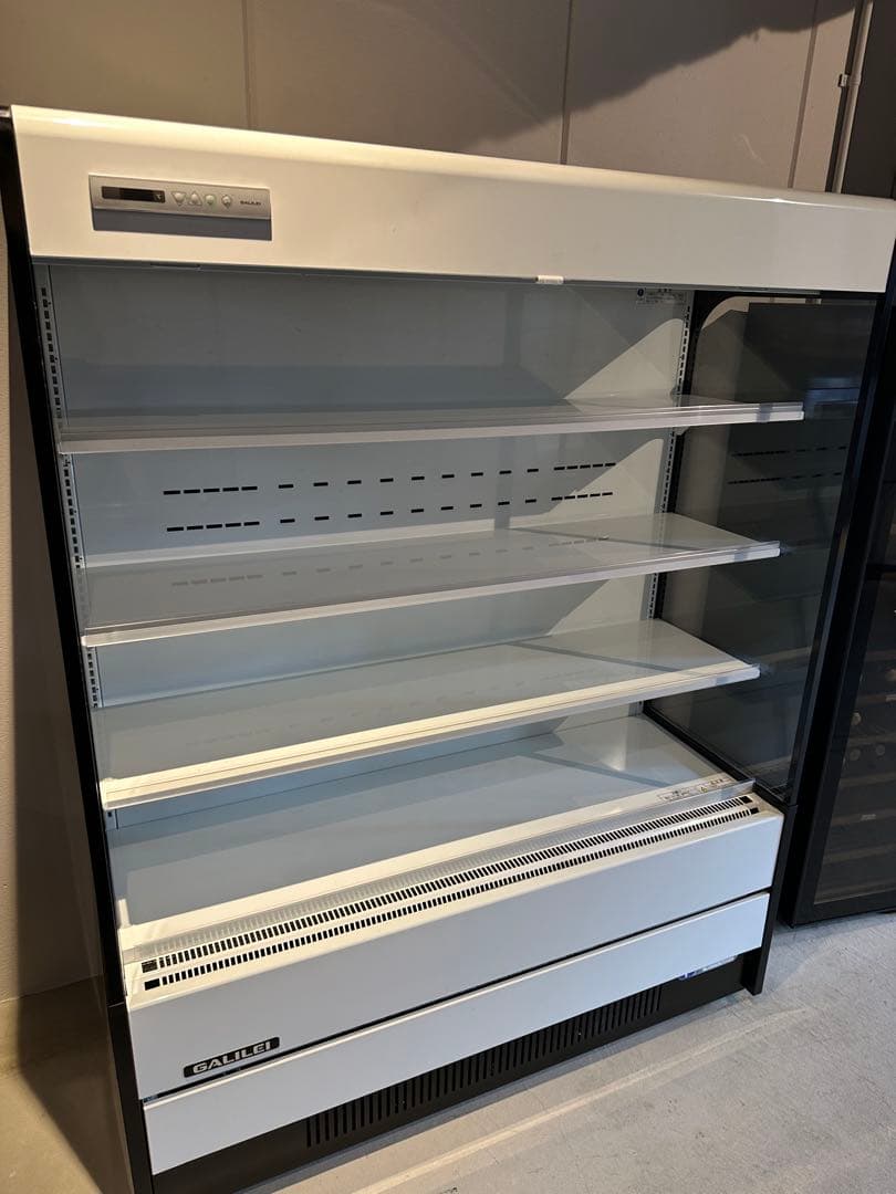 ガラス冷蔵ショーケース 超美品 大型 5段 2025年1月に新品購入定価120万 軒先渡し】レマコム 4面ガラス冷蔵ショーケース 218リットルタイプ R4G