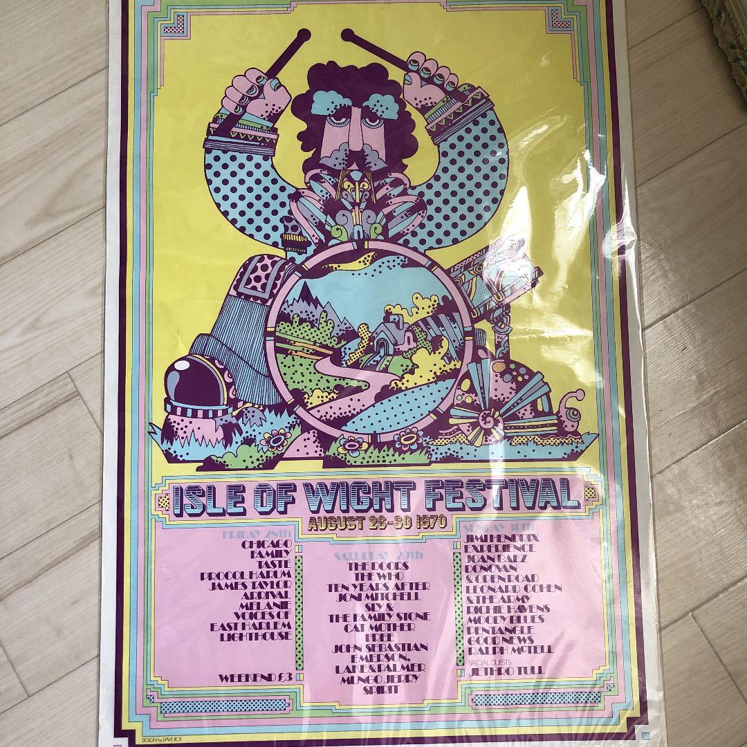 ワイト島 フェスティバル ポスター Dave Roe Vintage