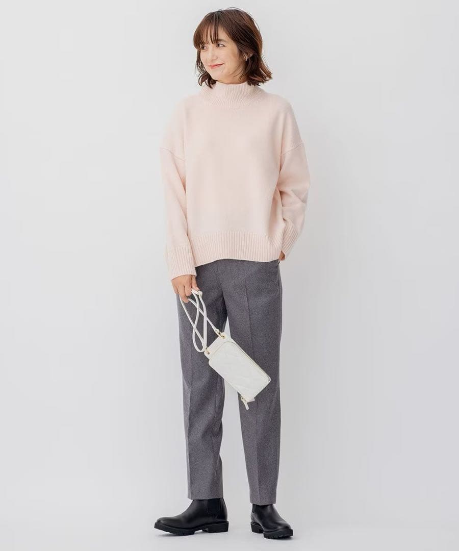 23区 S ウールカシミヤブレンド スタンドネック ニット ¥19,910