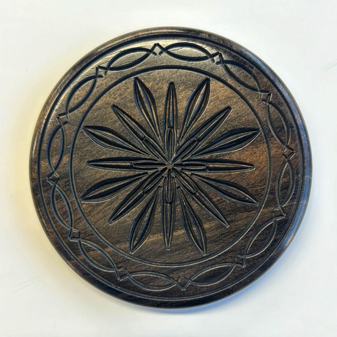 黒檀 100mm ラウンド ベース プレート エボニー ナンタケット