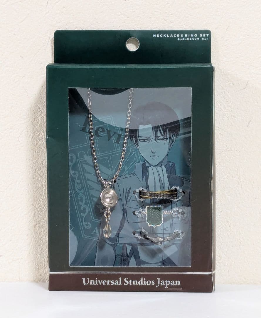 進撃の巨人 × USJ　コラボ　リヴァイ　ネックレス　リング セット