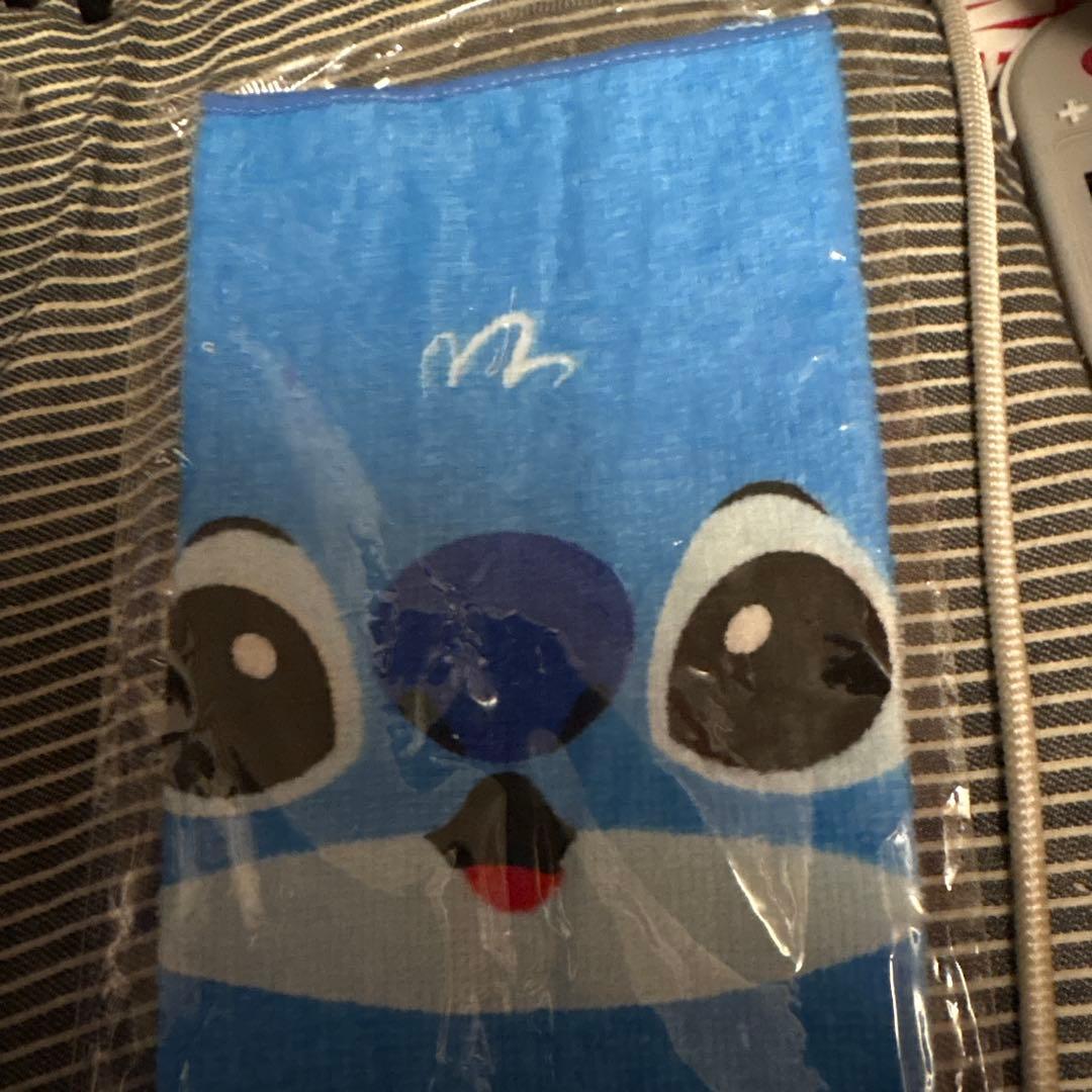 ディズニー フェイスタオル 青