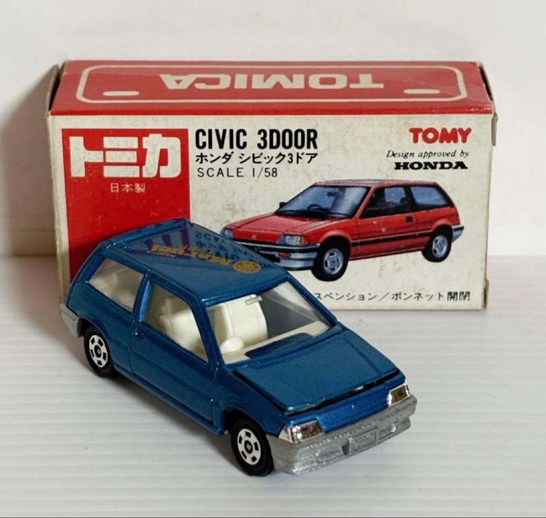 トミカ赤箱　No17 ホンダ シビック 3ドア (名古屋丸栄特注)ブルー