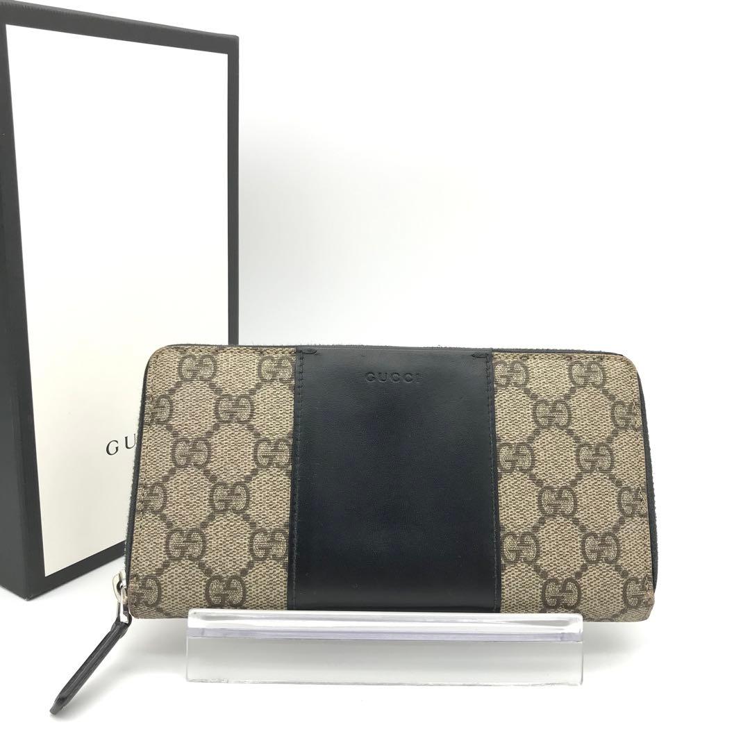 正規品　美品　グッチ財布　グッチ長財布　グッチGGスプリーム グッチレザー