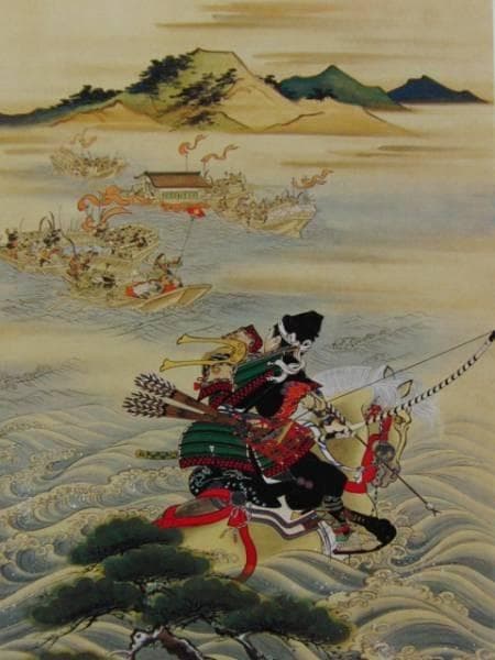 小堀鞆音、那須宗隆射扇図、希少画集画、新品額付、状態良好 - メルカリ