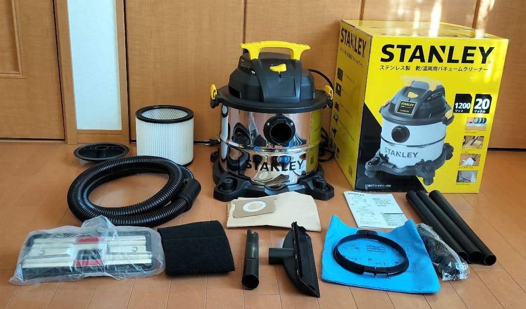付属品全て未使用　乾湿両用 バキュームクリーナー 集塵機STANLEY 掃除機 バキュームクリーナー スタンレー 業務用 水 乾湿両用 集塵機 パワフル
