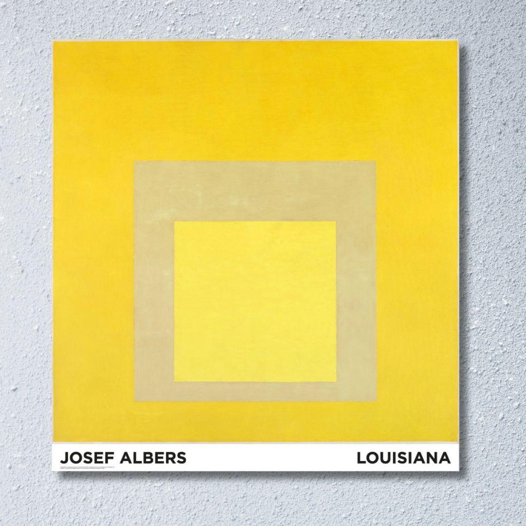 ヨゼフ・アルバース Josef Albers ルイジアナ 展覧ポスター ルイジアナ近代美術館ポスター / Homage to the square - yellow