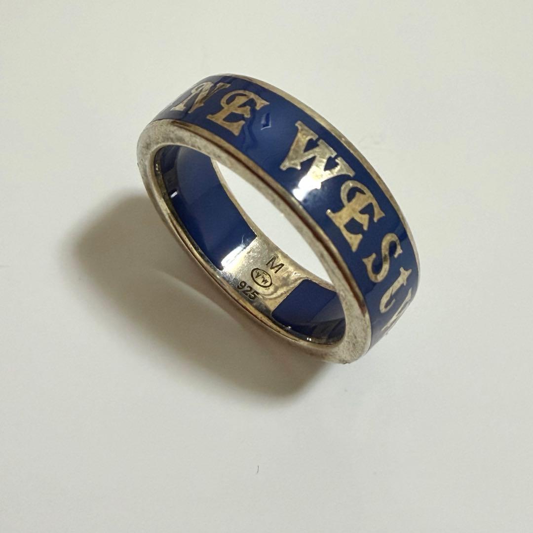 ヴィヴィアンウエストウッド CONDUIT コンジットストリートリング 青 M