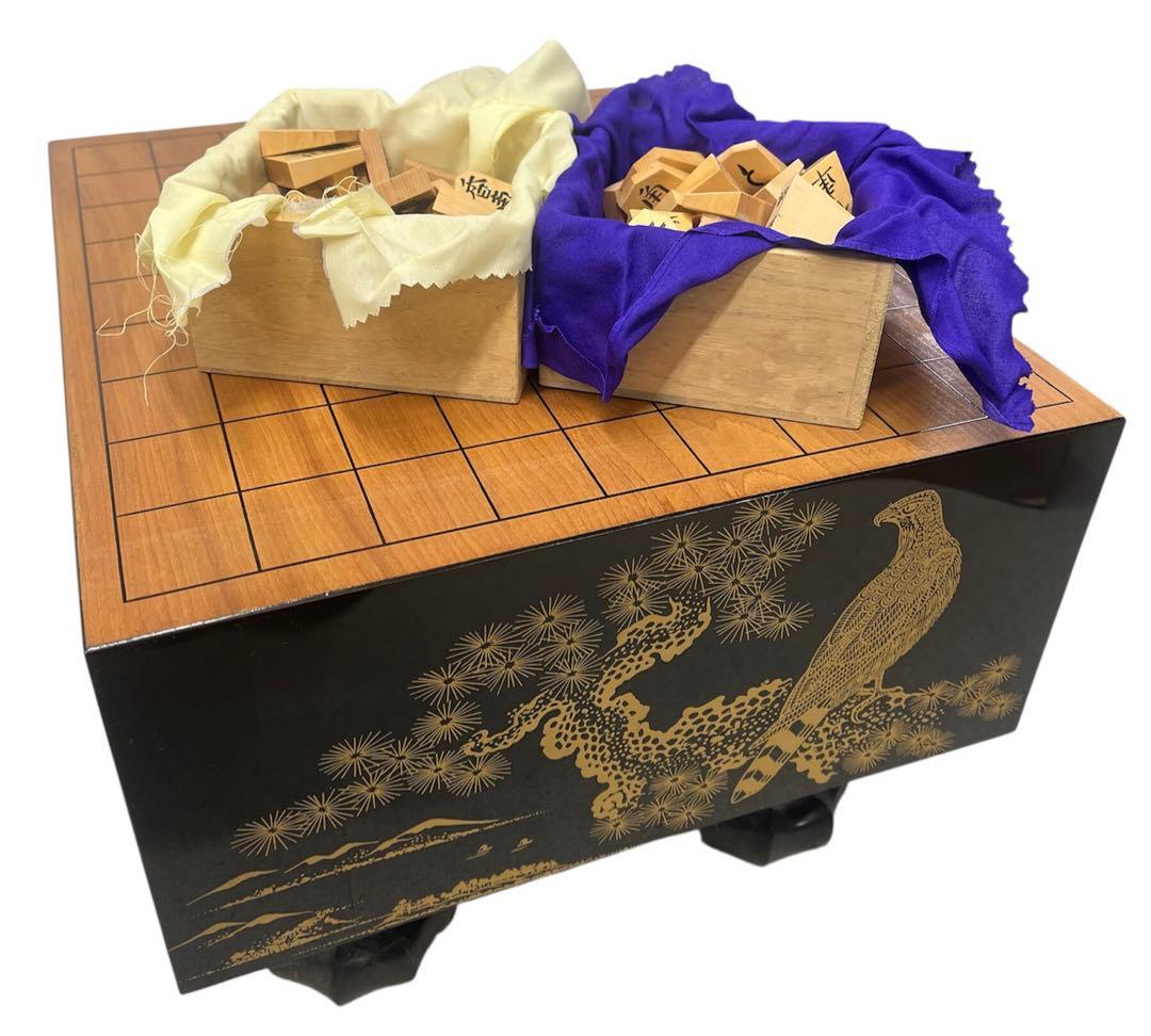 希少‼️ 御碁盤　ごばん　将棋セット　足付き　へそあり　ボードゲーム　昭和