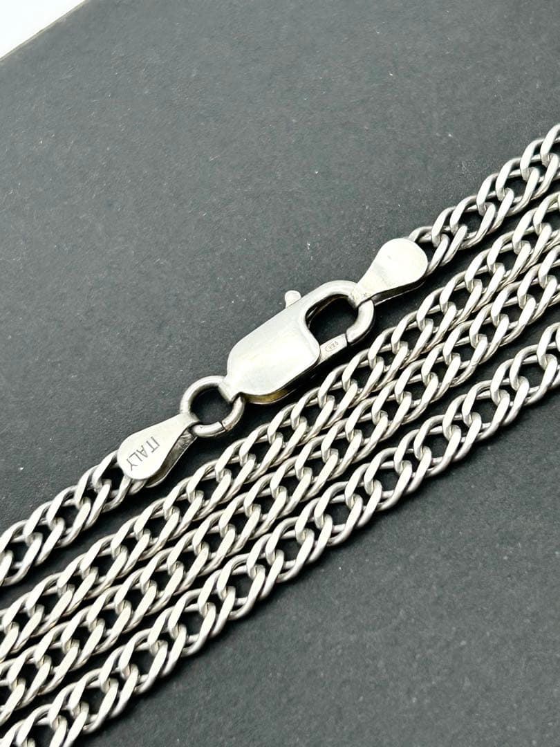 イタリア製 シルバー925 喜平ネックレス 5mm幅 63cm 極太 メンズ