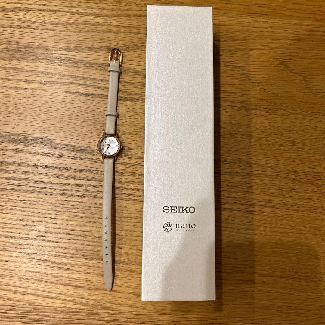 値下げ⭐︎美品SEIKO ナノユニバース⭐︎レザー腕時計