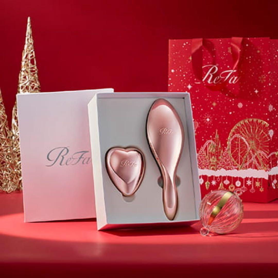 完売品　ReFa ハートブラシ　エールブラシBOX クリスマス限定ショッパー付き Qoo10] リファ 残りわずか!【ReFa公式クリスマス限定